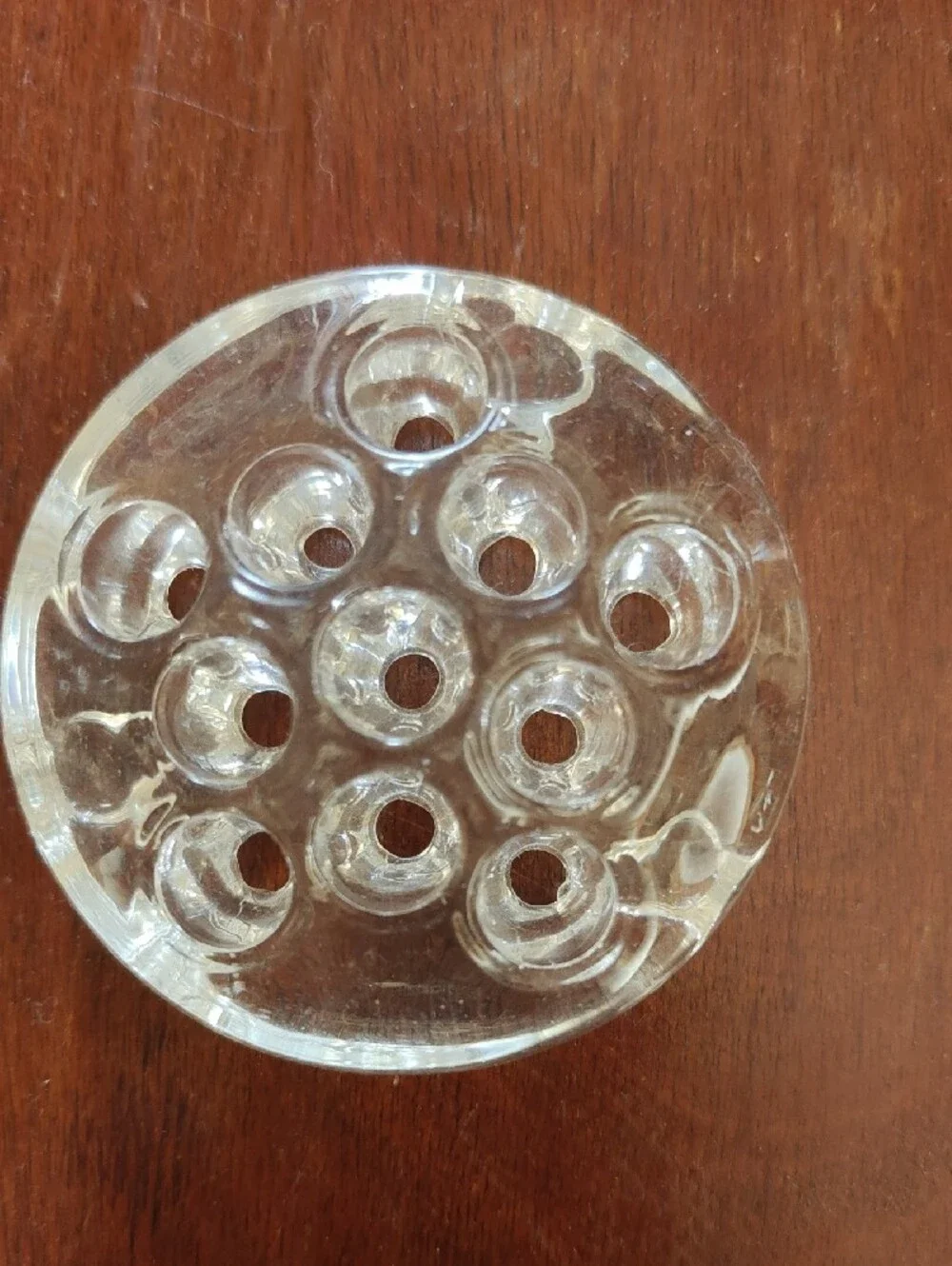 Clear Glass Flower Frog Vase Insert